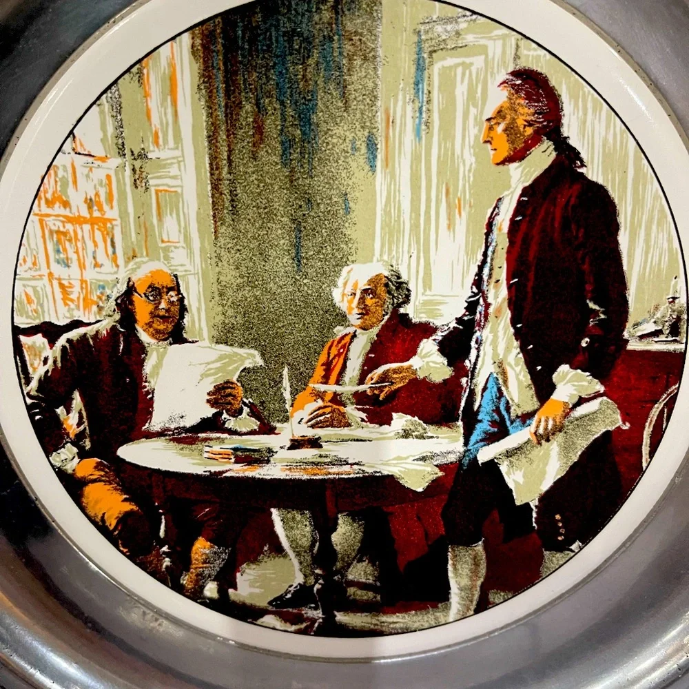 The Pewter Plate: The Drafting Of The Declaration Of ndependence 1776